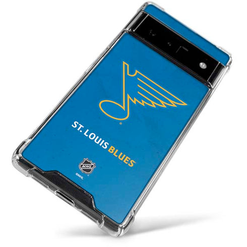 NHL St. Louis Blues Distressed Google Pixel 6 Clear Case
